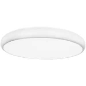 Image of Netlighting Merano Baddeck 41cm Integrated LED Semi Flush Light White Aluminium