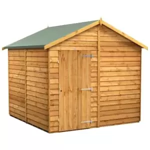 Image of Power Sheds 8 x 8ft Apex Overlap Dip Treated Windowless Shed