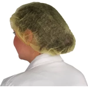 Image of Yellow 21" Double Elastic Mob Cap (Pk-100)