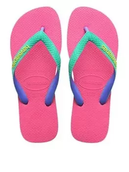 Image of Havaianas Top Mix Flip Flop Sandal, Pink, Size 3-4 Older