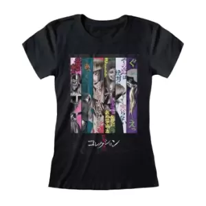 Image of Junji-Ito Womens/Ladies Key Art Fitted T-Shirt (XXL) (Black)