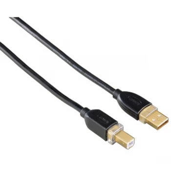Image of Hama USB 2.0 cable Gold-Plated, Double Shielded, 1.80 m, black