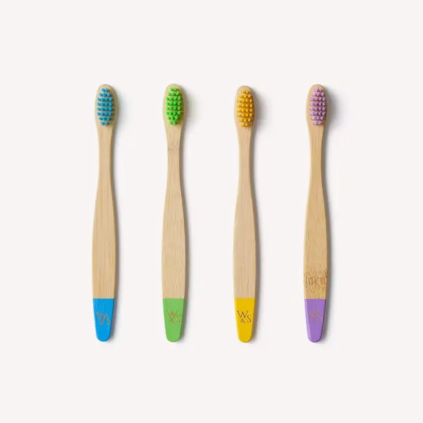 Image of Wild & Stone Bamboo Child Toothbrush 4Pcs