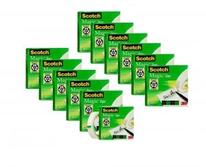 Image of Scotch Magic Tape 19mm X 66m Pack 12