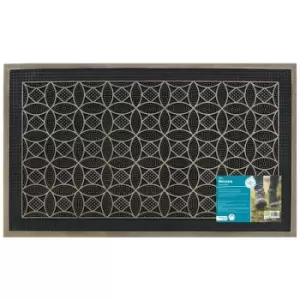 Image of JVL Havana Rubber Pin Doormat, 45x75cm, Circles