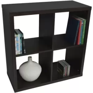 Image of CUBE - 4 Cubby Square Display Shelves / Vinyl LP Record Storage - Dark Oak - Dark Oak