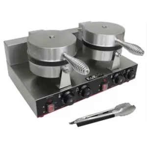 Image of KuKoo 24318 Double Waffle Maker - Stainless Steel