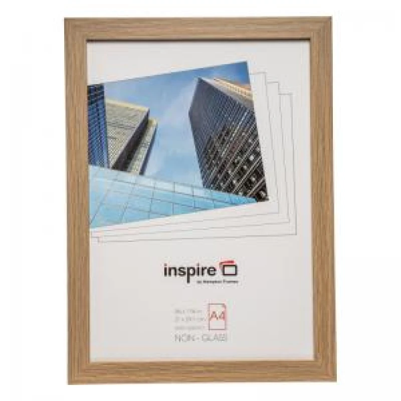 Image of Hampton Frames Sorbonne 2cm Wide MDF Paperwrap Certificate Frame A4 Oak Effect - SORA4NG SORA4NG