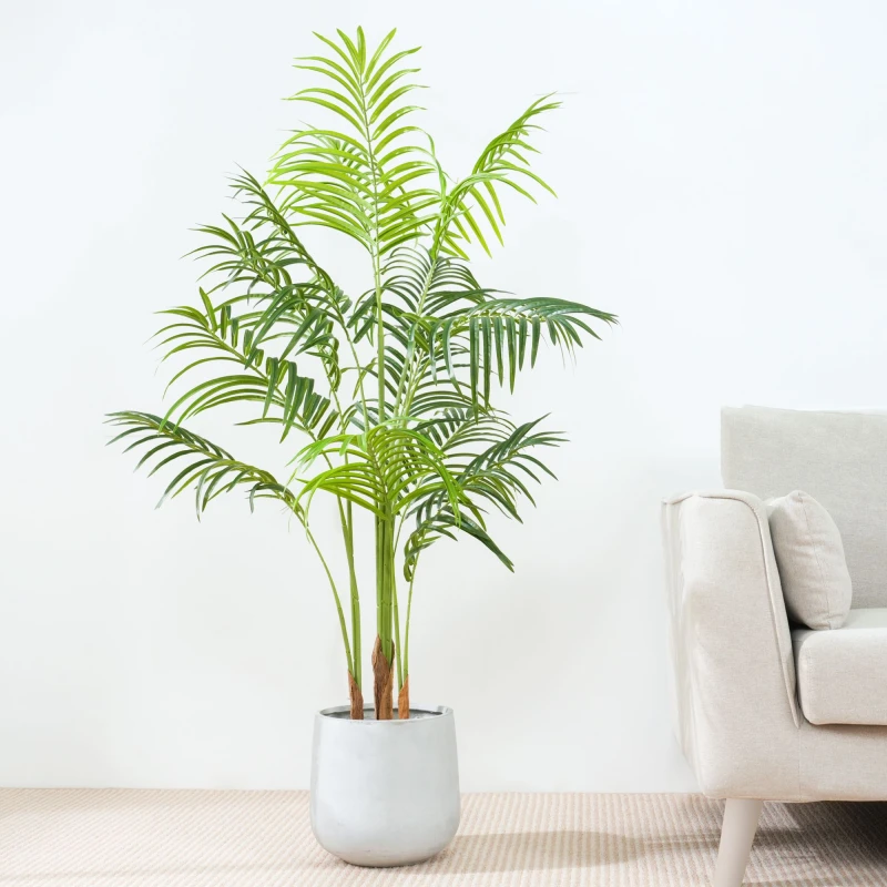 Image of MCC Direct Artificial Fake Palm Tree Plant with Plastic Planter Pot 200cm Multi