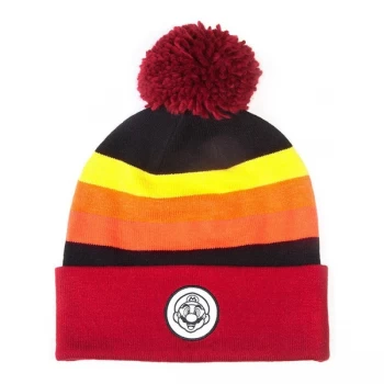Image of Nintendo - Retro Striped Unisex Beanie Beanie - Multi-Colour