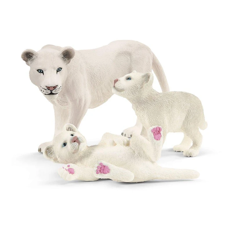 Image of Figurine: Schleich Wild Life Lion Mother with Cubs Toy Figures, 3 to 8 Years (42505) Multi