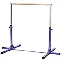 Image of HOMCOM Steel Frame Adjustable Horizonal Gymnastics Bar Purple