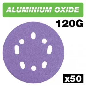 Image of Trend Aluminium Oxide Random Orbital Sanding Disc 125mm 125mm 120g Pack of 50