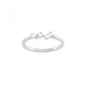 Image of Ladies Swarovski Silver Plated Frisson Ring Size 52