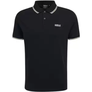 Image of Barbour International Rider Tipped Polo Shirt - Black