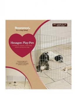 Image of Rosewood Hexagon Play Pen