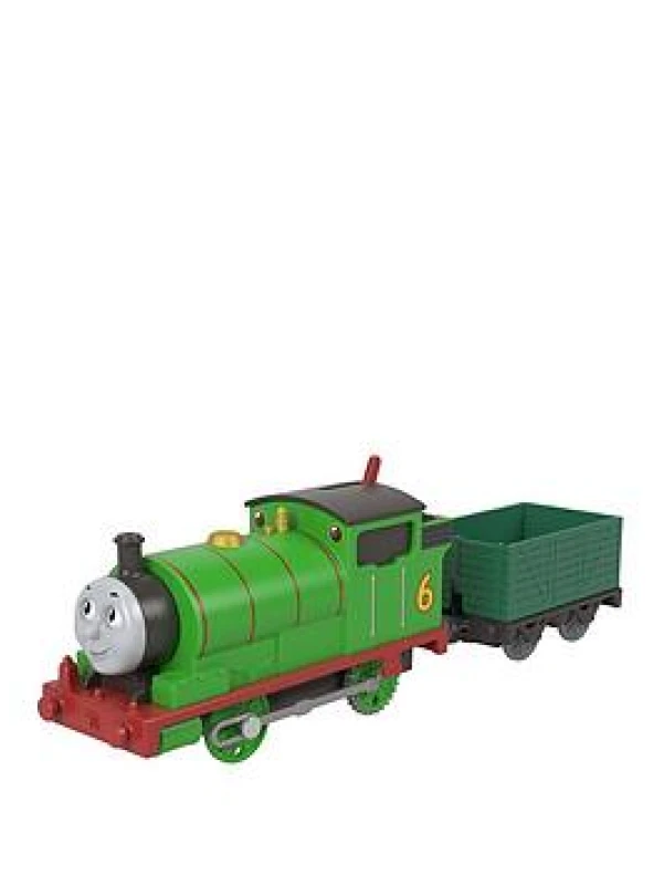 Image of Thomas & Friends Motorized Toy Train Classic Percy Battery-Powered Engine & Cargo Car Storytelling Play for Preschoolers JGF94
