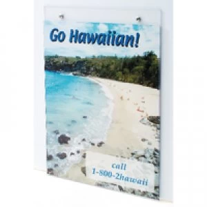 Image of Deflecto Clear A4 Wall Sign Holder Portrait DE470YTCRY