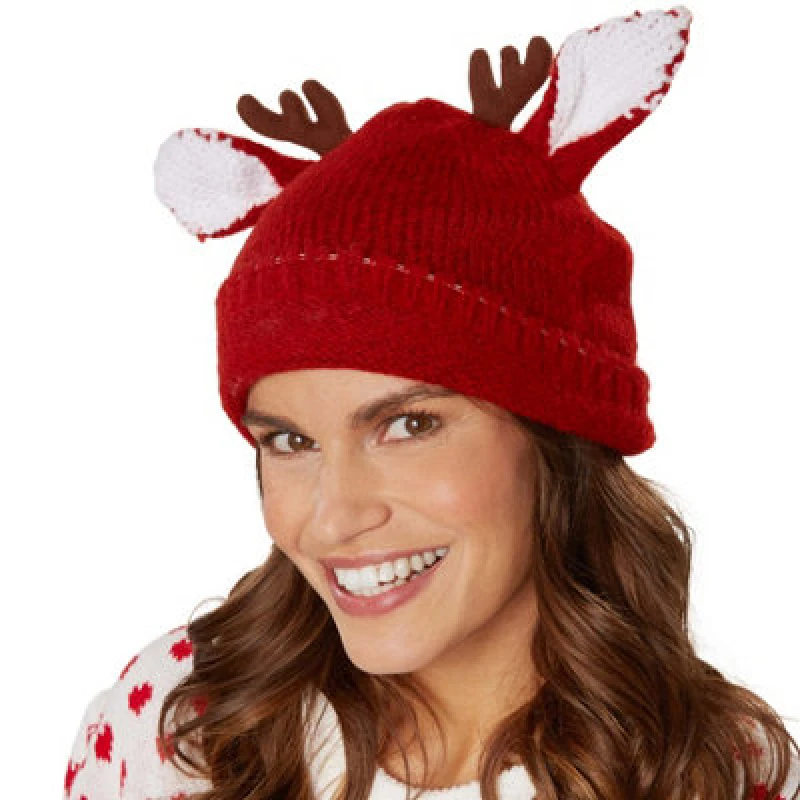 Image of Tectake Reindeer Hat Red - One Size Fits All - Red