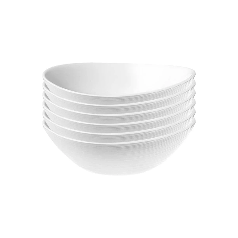 Image of Bormioli Rocco Prometo Glass Serving Bowls 15cm White Pack of 6 White unisex