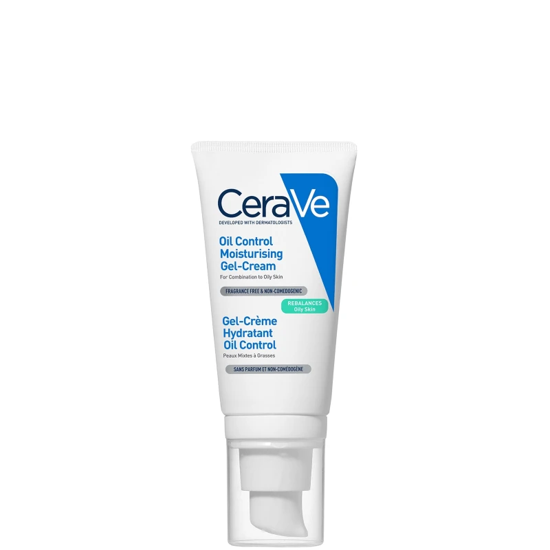Image of CeraVe Oil Control Moisturising Gel-Cream With Oil Absorbing Technology and Ceramides for Combination and Oily Skin 52ml