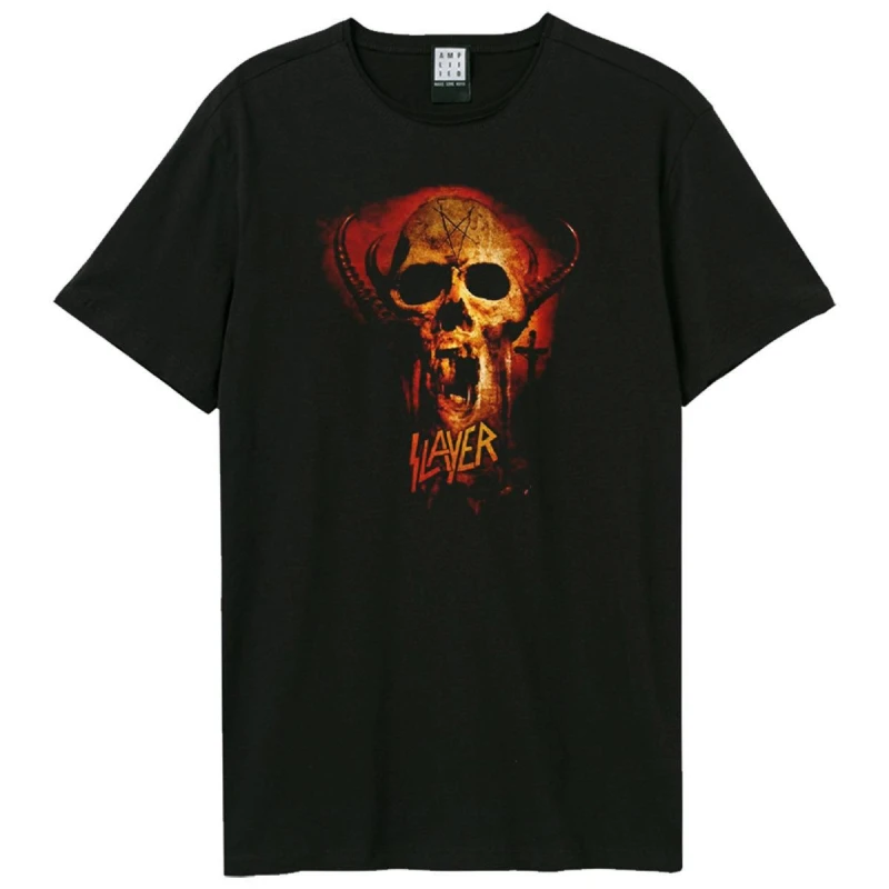 Image of Amplified Amplified Men Skull Slayer T-Shirt in Black Size: X-Small Black XS Male 5063852063437