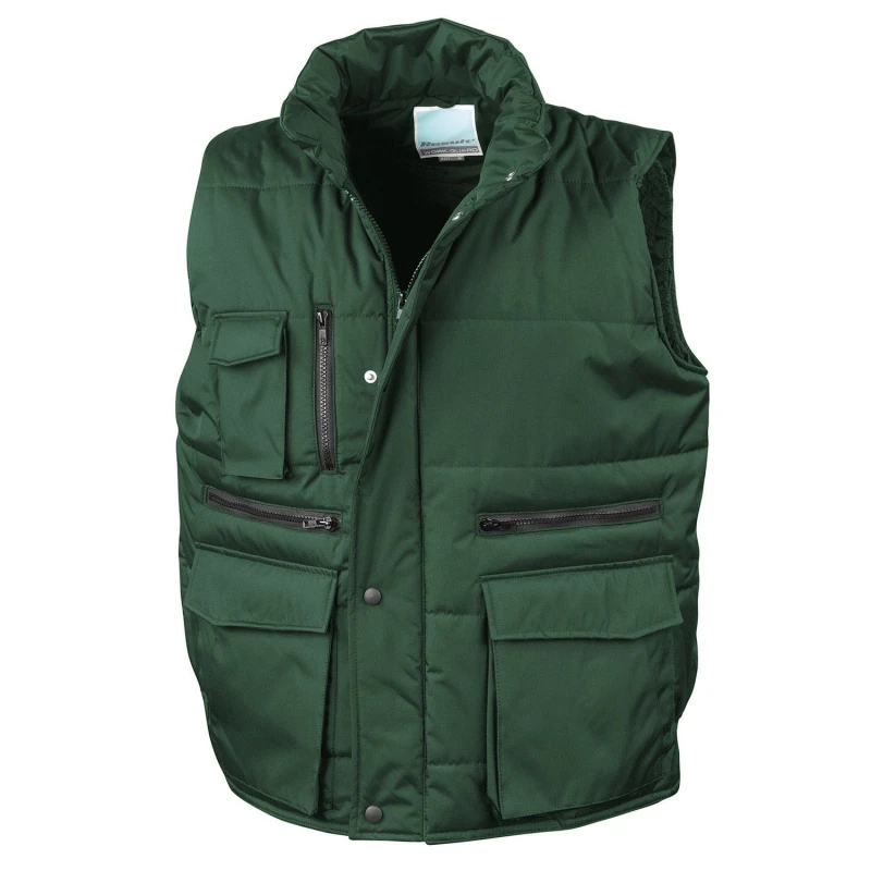 Image of Result Result Men Lance Body Warmer in Bottle Green Size: Medium Bottle Green M Male 5063527497123
