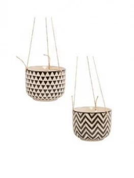 Image of Sass & Belle Set 2 Geo Hanging Planters