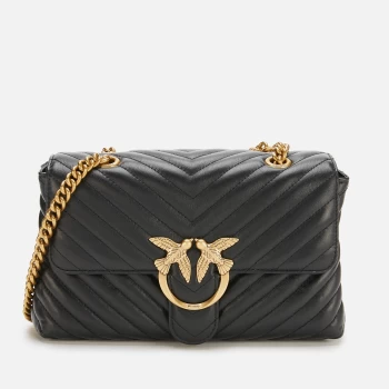 Image of Pinko Womens Love Lady Puff Bag Quilt Bag - Black