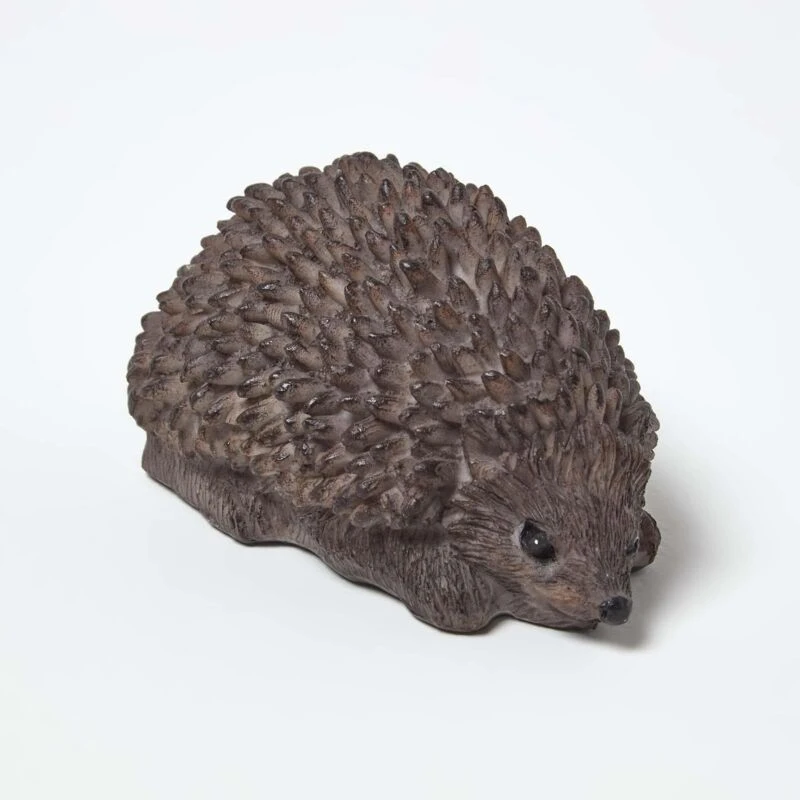 Image of Homescapes Brown Hedgehog Hollow Resin Key Keeper