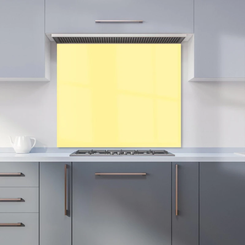 Image of Warren Reed - Designer Sweetcorn Yellow Kitchen Splashback Size: 900mm x 750mm Yellow Unisex 900mm x 750mm