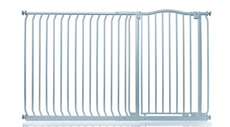 Image of Safetots Extra Tall Curved Top Safety Gate, 171Cm - 180Cm, Matt Grey, Extra Tall 100Cm In Height, Pressure Fit Stair Gate