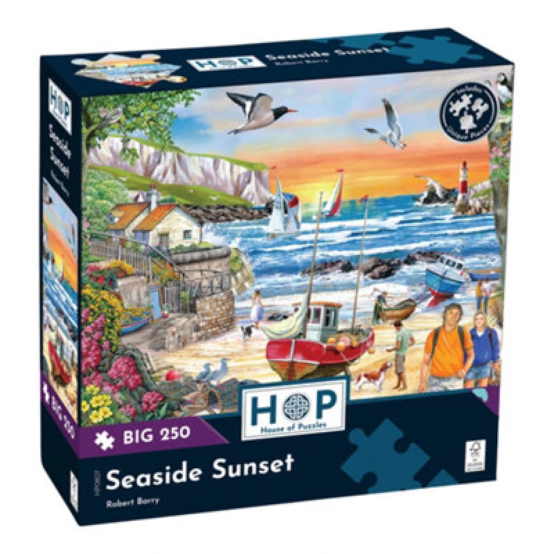 Image of The House of Puzzles Seaside Sunset Big 250 Jigsaw Puzzle
