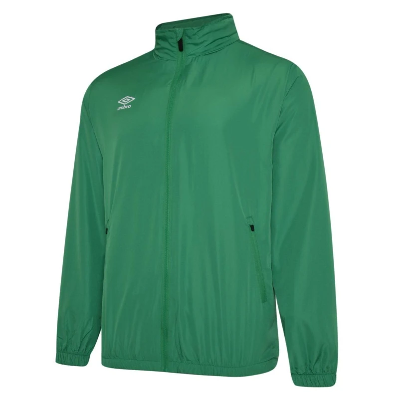 Image of Umbro Umbro Men Club Essential Light Waterproof Jacket in Emerald Size: Small Emerald S Male 5063107679093
