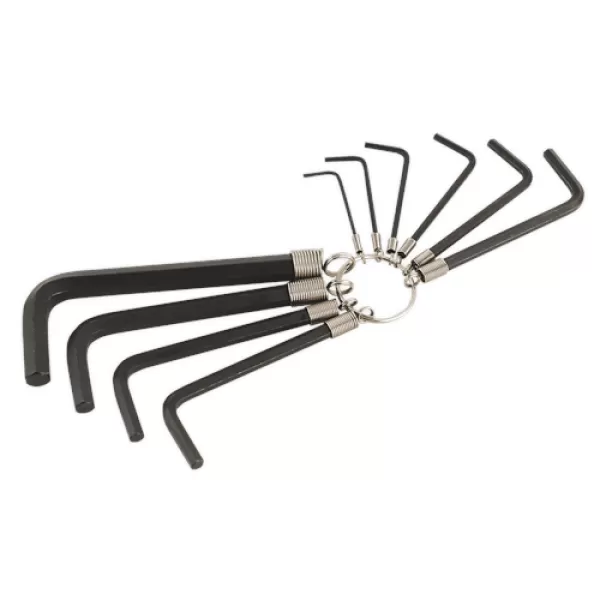 Image of Genuine SEALEY AK6148 Hex Key Set on Ring 10pc Metric