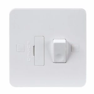 Image of KnightsBridge Pure 9mm 13A White Switched Connection Unit DP Fused Electric Plate