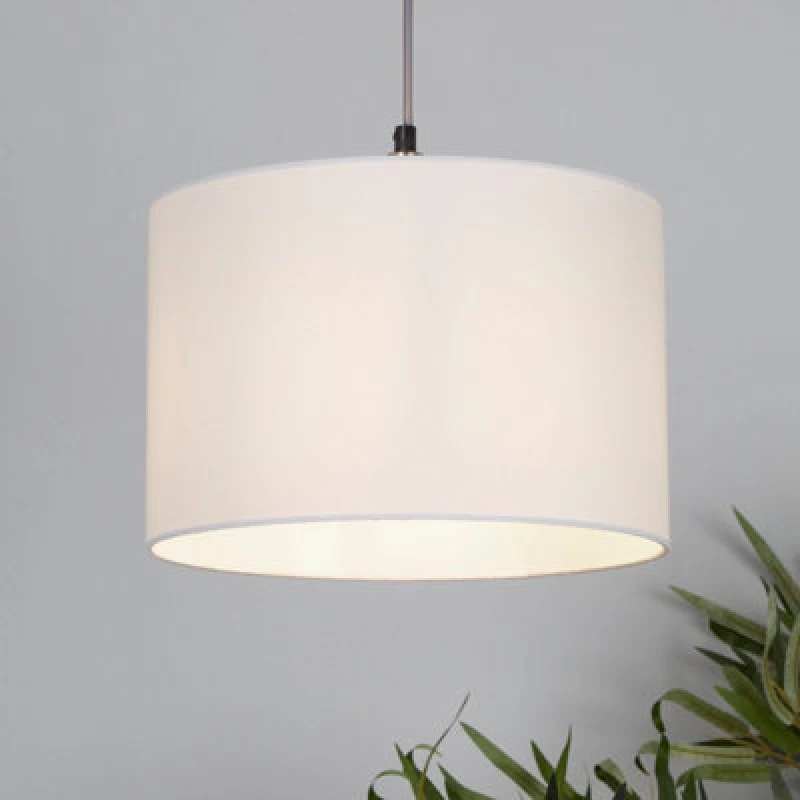 Image of Lighting Collection Drum Shade White unisex 30cm