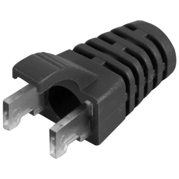 Image of TUK Ltd SPEEDY RJ45 PS6BK#100 Black strain relief boot Cat 6 plug ...