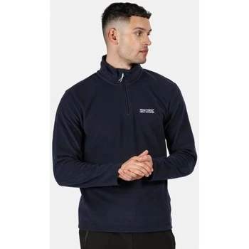 Image of Regatta THOMPSON Half-Zip Fleece mens Fleece jacket in Blue - Sizes UK S,UK 3XL,UK 4XL,EU 5XL