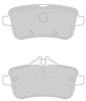 Image of Ferodo FDB4701 Brake Pad Set Rear Axle Premier Car