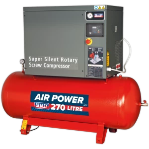 Image of Sealey SSC12710 Low Noise Screw Air Compressor 270 Litre 415v