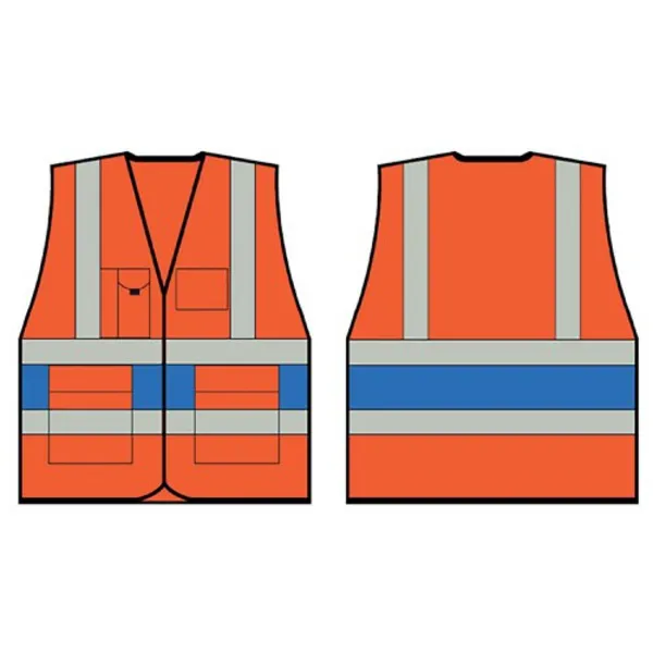 Image of Beeswift High Visibility Executive Vest OrangeRoyal Blue 2XL BSW15930 BSW15930