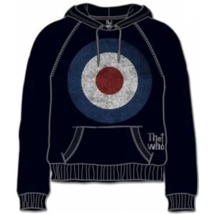 Image of The Who Target Distressed Black Mens Hoodie Size: Medium