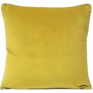 Image of Riva Paoletti Meridian Faux Velvet Piped Cushion Cover, Cylon/Silver, 55 x 55 Cm