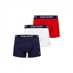Image of Lyle and Scott Barclay 3 Pack Trunks - Red/Wht/Nvy