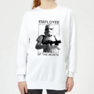 Image of Star Wars Employee Of The Month Womens Sweatshirt - White - M