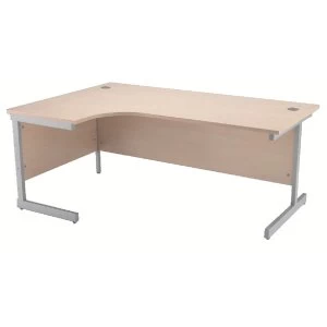 Image of Jemini Maple 1600mm Left Hand Radial Cantilever Desk KF838047