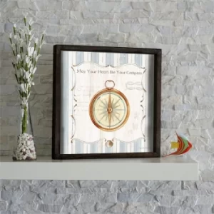 Image of KZM574 Brown Blue White Decorative Framed MDF Painting