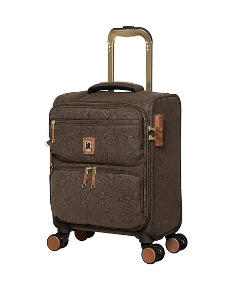Image of IT Luggage Enduring Underseat Kangaroo Brown Suitcase