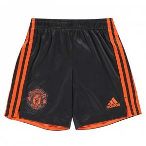 Image of adidas Manchester United Goal Keeper Shorts Junior Boys - Grey/Orange